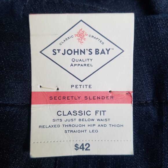ST. JOHN’S BAY Womens Classic Fit  Career Dress Blue Denim Pant 10P - Picture 8 of 9
